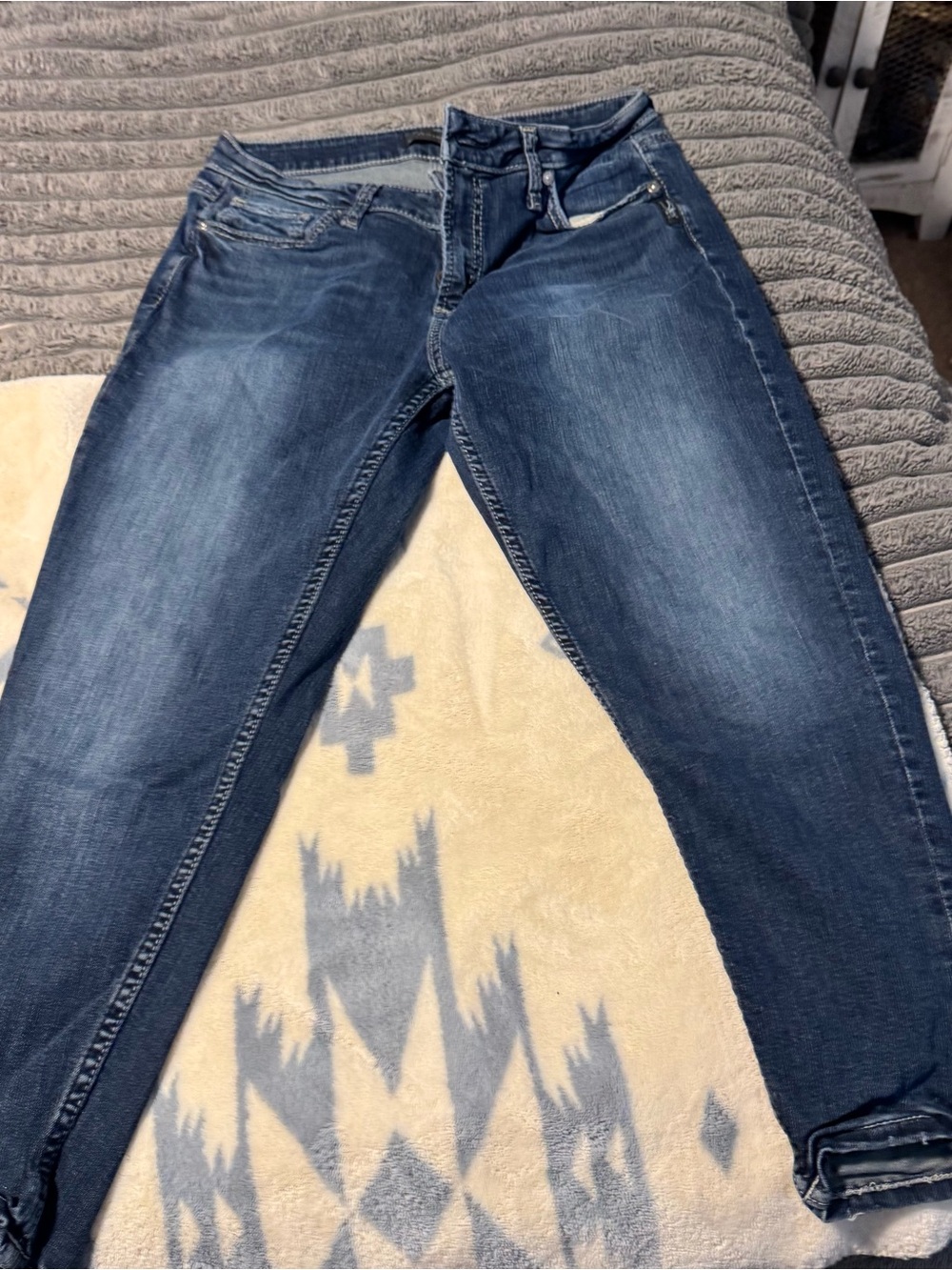Silver Jeans Women's Skinny Dark Blue Stretch Denim
